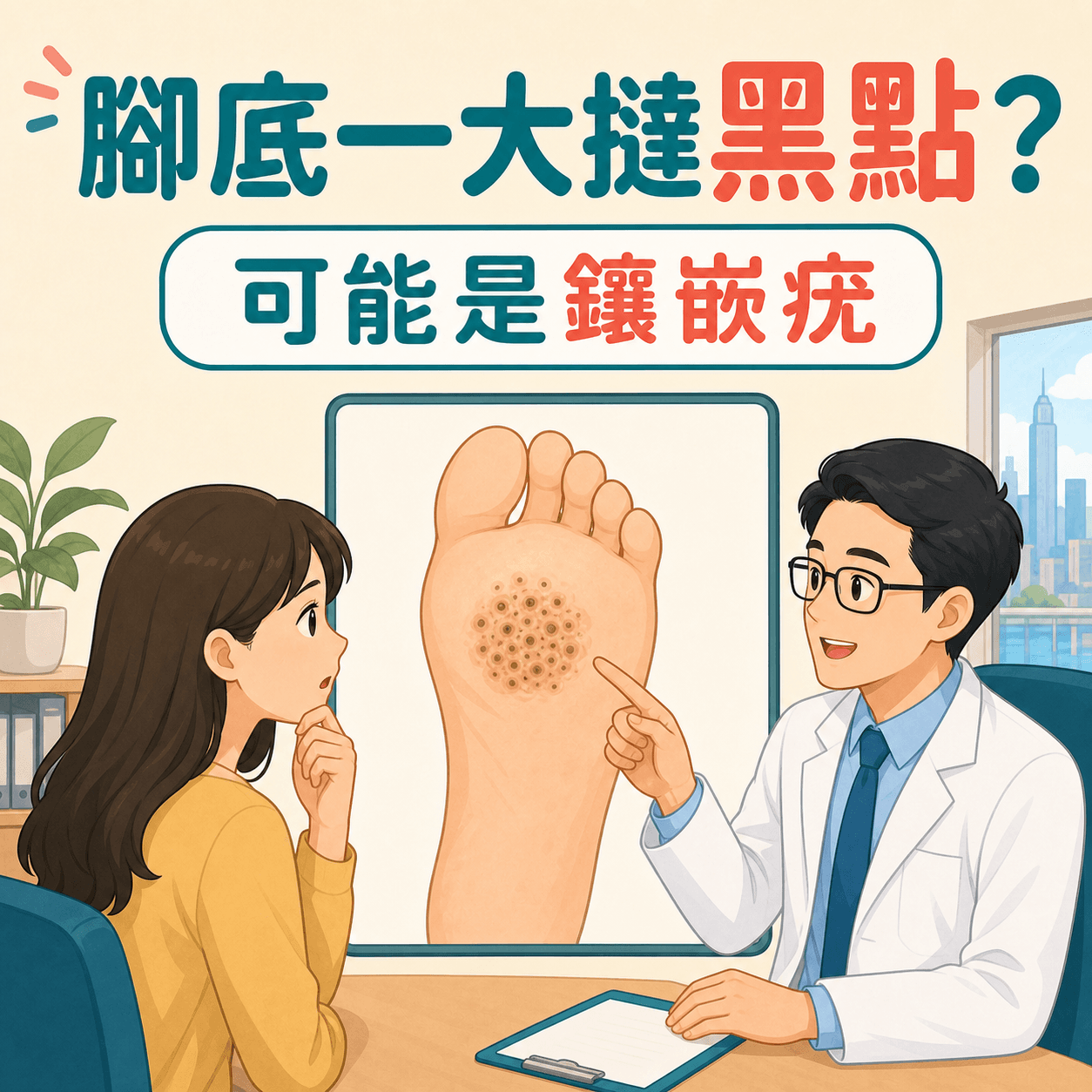 醫生解釋鑲嵌疣與單粒跖疣的治療分別