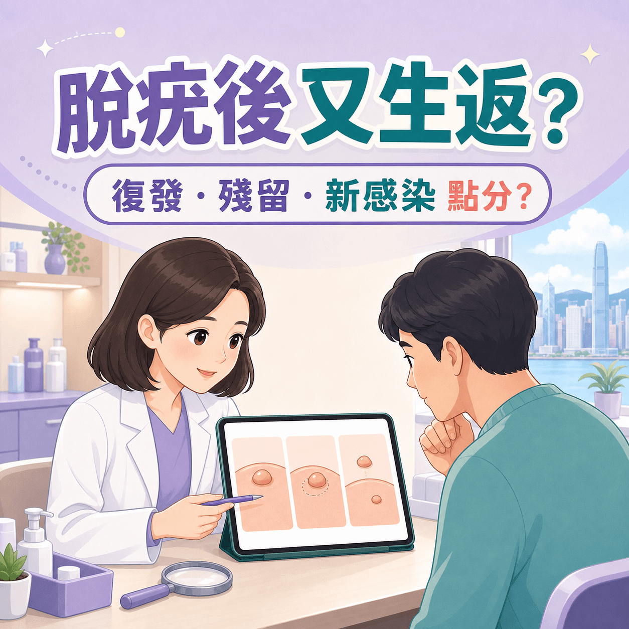 脫疣後又生返的復發殘留新感染分辨封面圖